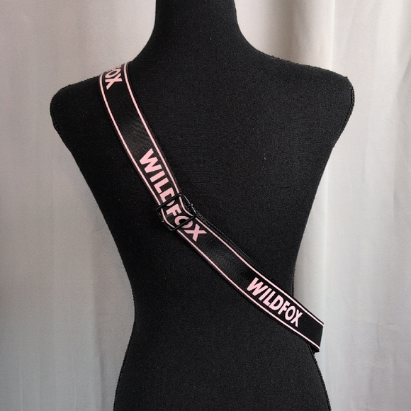 Wildfox Black Crossbody Bag with Pink Details - Picture 3 of 11